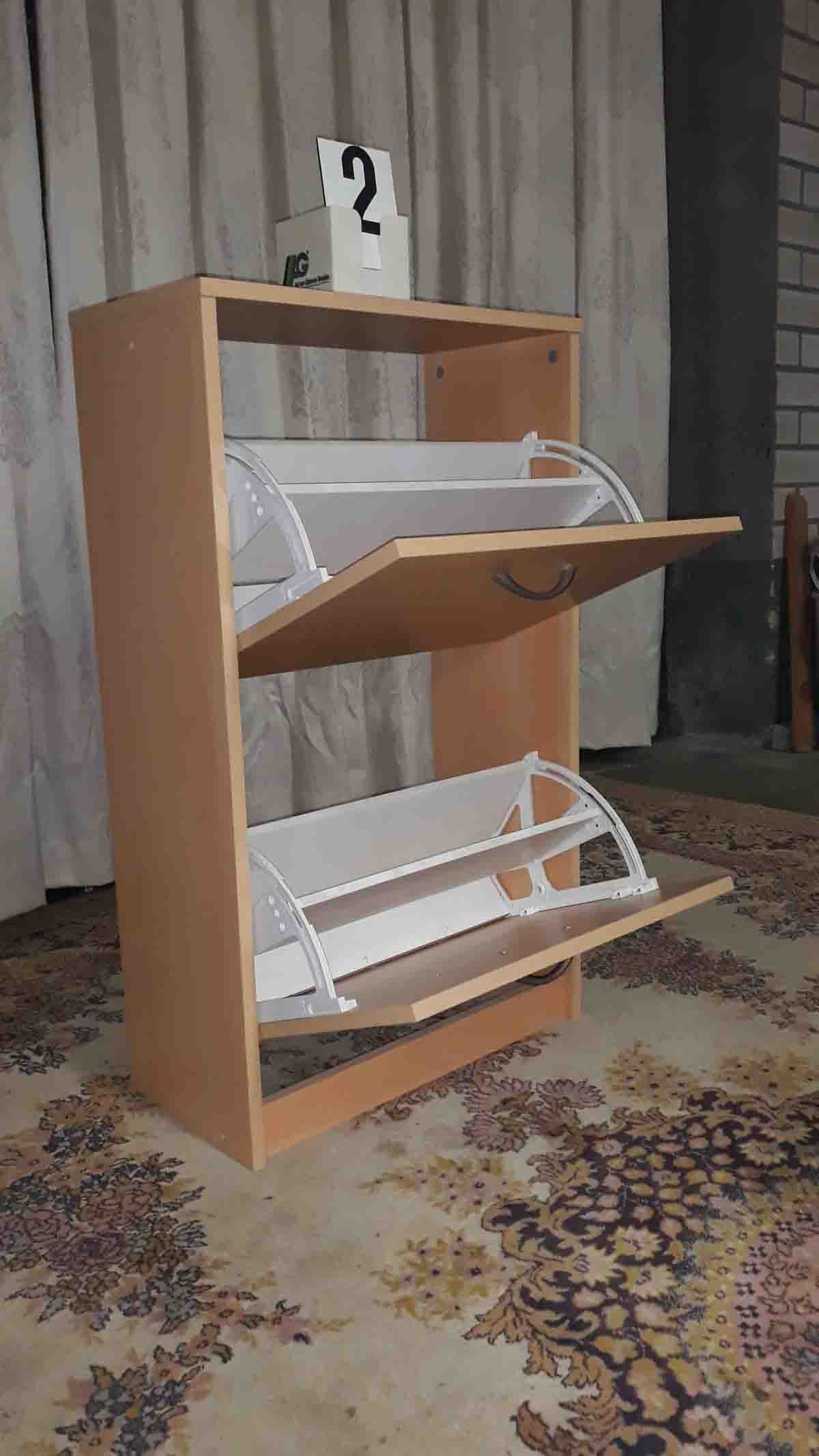 Grenen fineer schoenenkast - Afbeelding 4