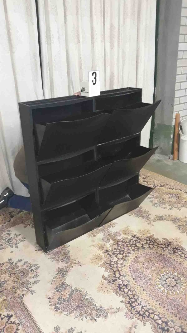 Zwart plastic schoenenkast - Afbeelding 4