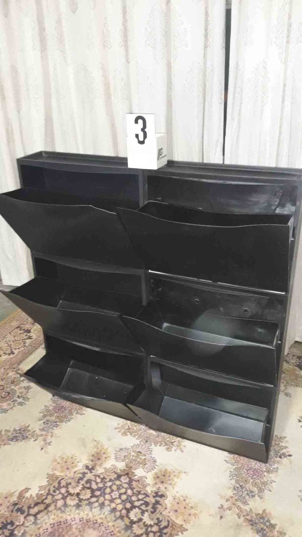 Zwart plastic schoenenkast - Afbeelding 3