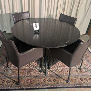 Luxe ronde Marmerlook eettafel